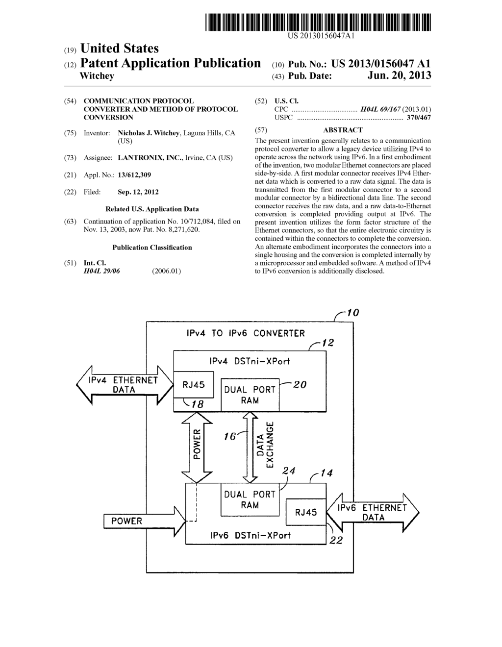 Communication Protocol Converter and Method of Protocol Conversion - diagram, schematic, and image 01