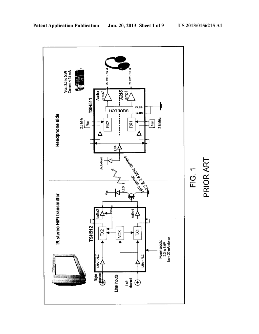 Digital Technique for FM Modulation of Infrared Headphone Interface     Signals - diagram, schematic, and image 02