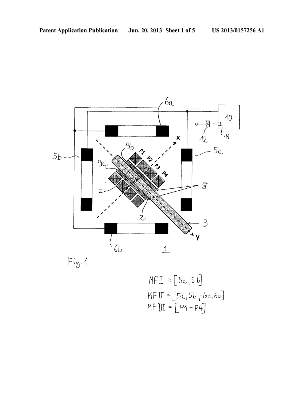 Method for Determining the Presence of an Analyte by Means of Small     Magnetic Particles, and Corresponding Device - diagram, schematic, and image 02