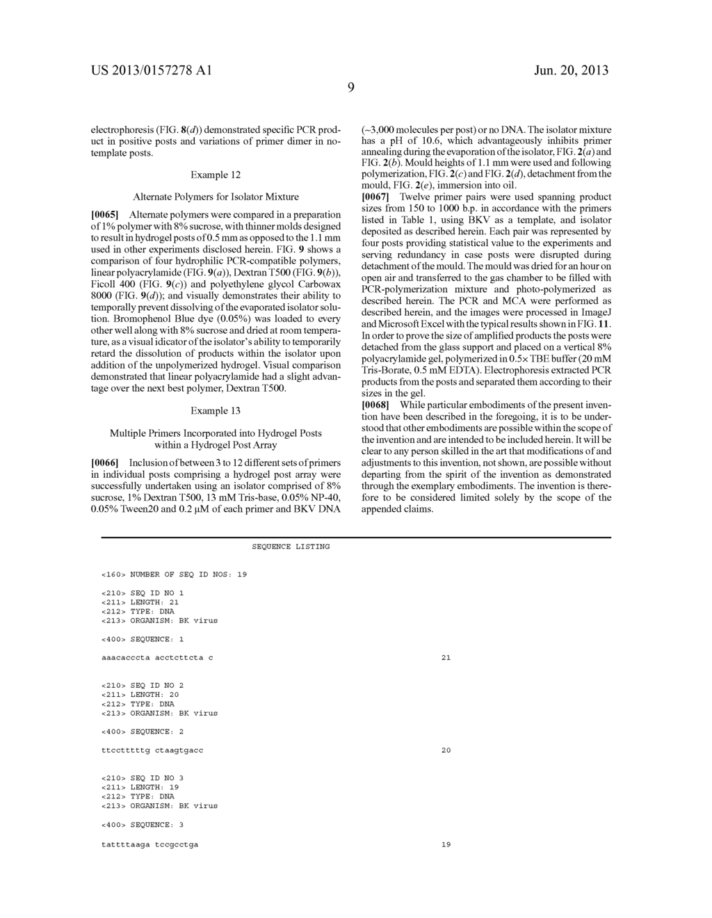 SETTING OF MULTIPLE PRIMING OLIGONUCLEOTIDES FOR SOLID GEL AMPLIFICATION     IN HYDROGELS - diagram, schematic, and image 21