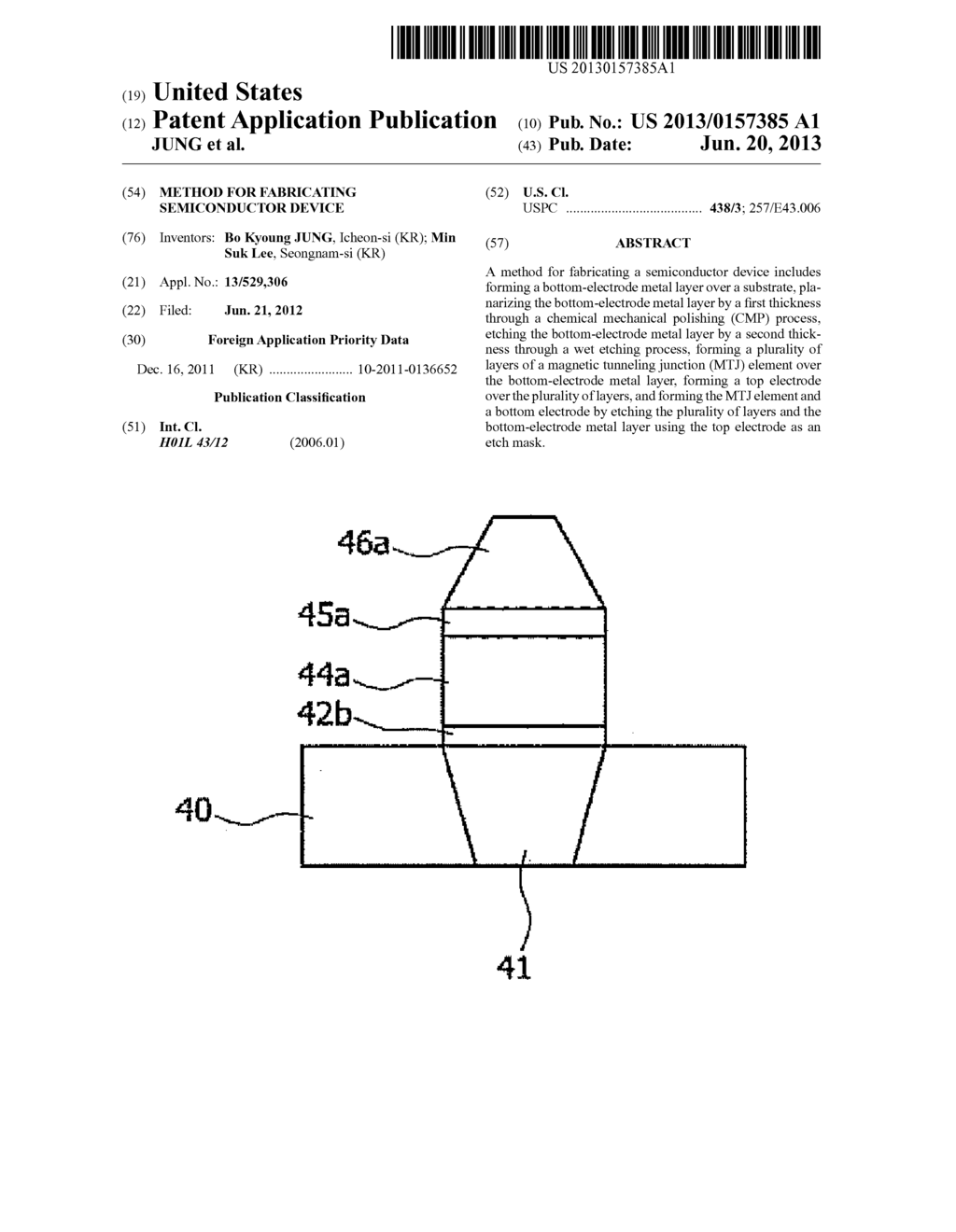 METHOD FOR FABRICATING SEMICONDUCTOR DEVICE - diagram, schematic, and image 01