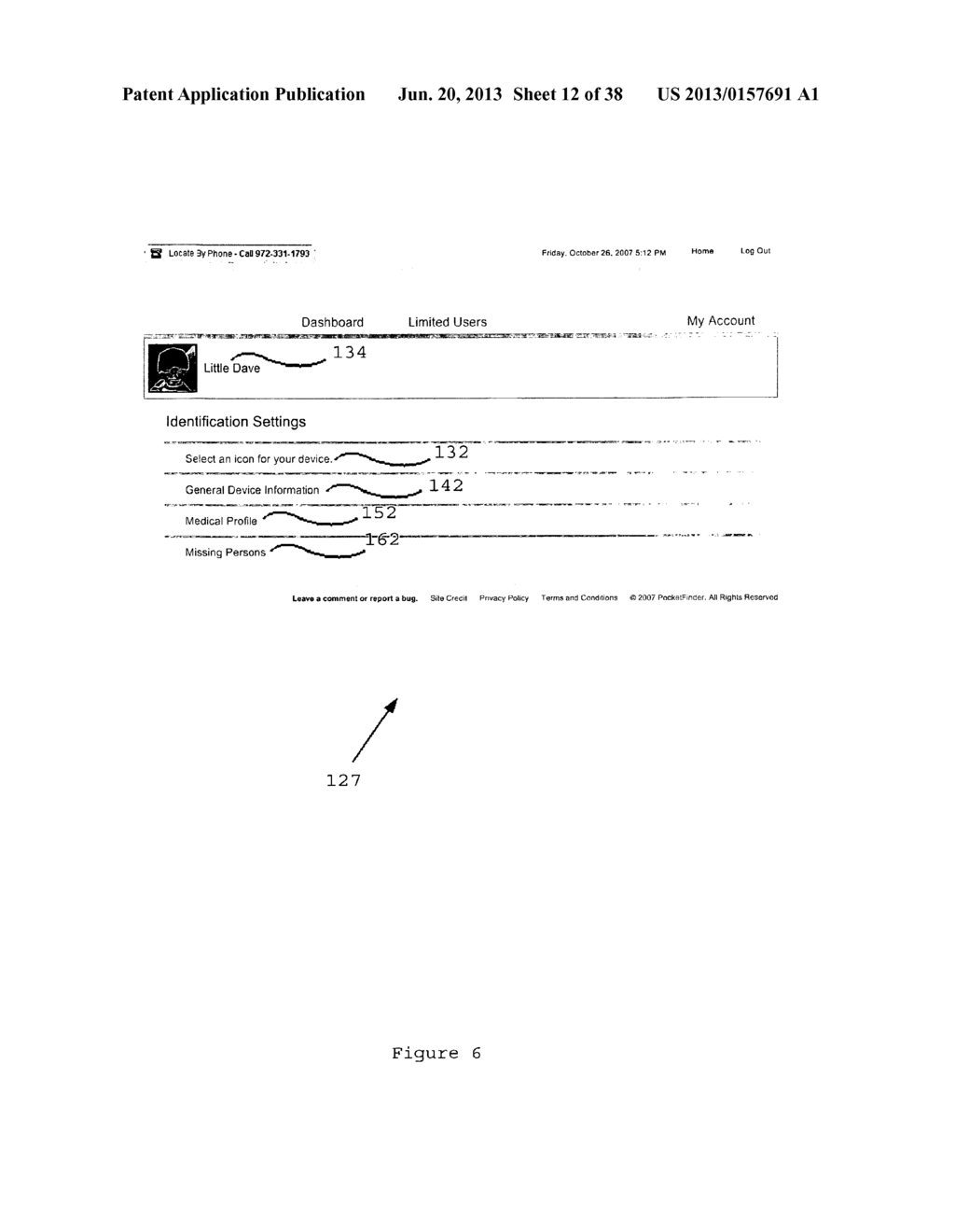 SYSTEM AND METHOD FOR CREATING AND MANAGING A PERSONALIZED WEB INTERFACE     FOR MONITORING LOCATION INFORMATION ON INDIVIDUALS AND OBJECTS USING     TRACKING DEVICES - diagram, schematic, and image 13