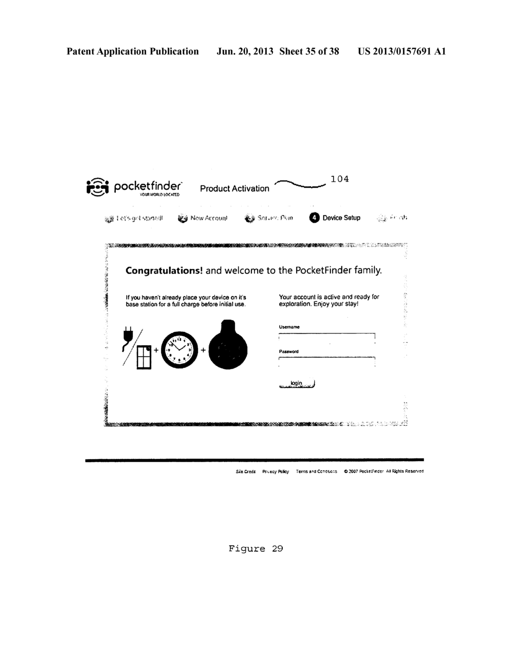 SYSTEM AND METHOD FOR CREATING AND MANAGING A PERSONALIZED WEB INTERFACE     FOR MONITORING LOCATION INFORMATION ON INDIVIDUALS AND OBJECTS USING     TRACKING DEVICES - diagram, schematic, and image 36