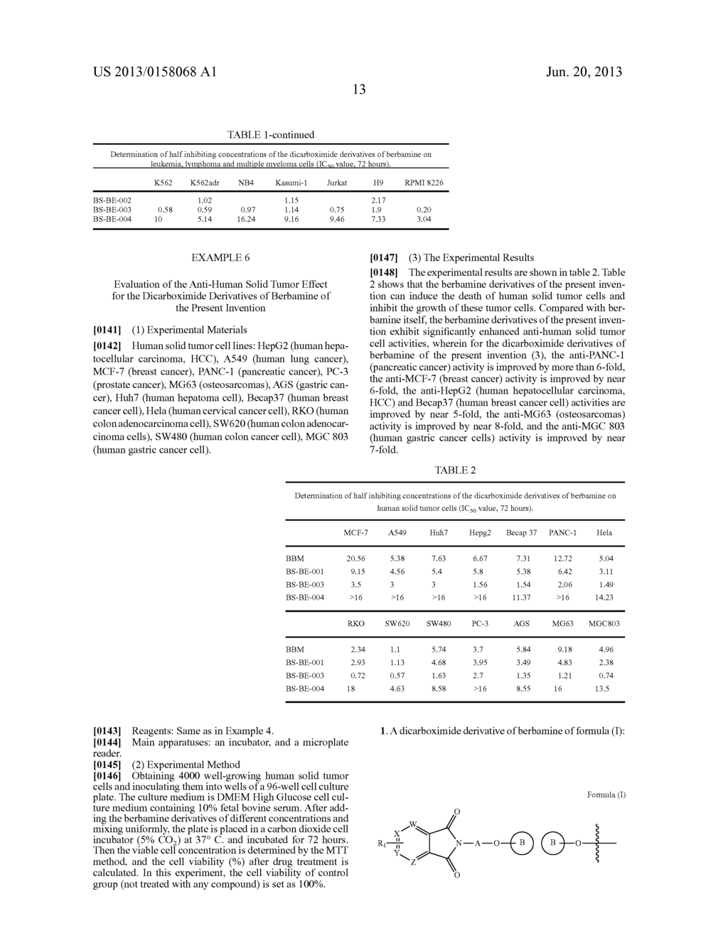 DICARBOXIMIDE DERIVATIVES OF BERBAMINE, THE PREPARATION AND USE THEREOF - diagram, schematic, and image 14