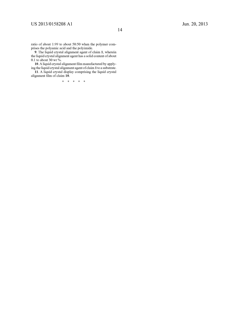 Liquid Crystal Alignment Agent, Liquid Crystal Alignment Film Using the     Same, and Liquid Crystal Display Device Including the Liquid Crystal     Alignment Film - diagram, schematic, and image 15