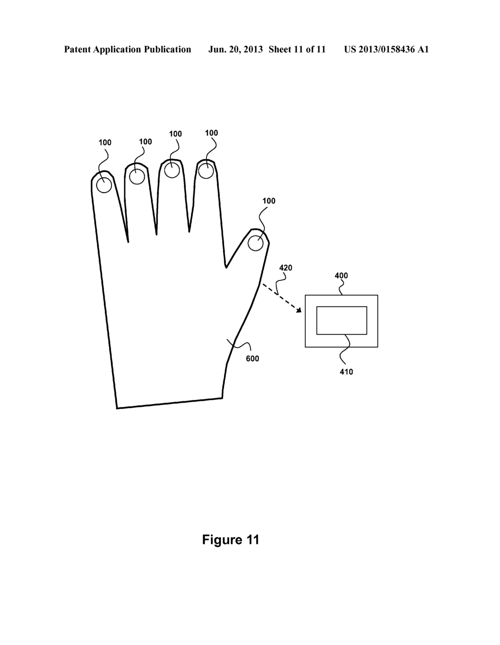 DEVICE AND METHOD FOR MEASURING PRESSURE EXERTED ON A SURFACE - diagram, schematic, and image 12