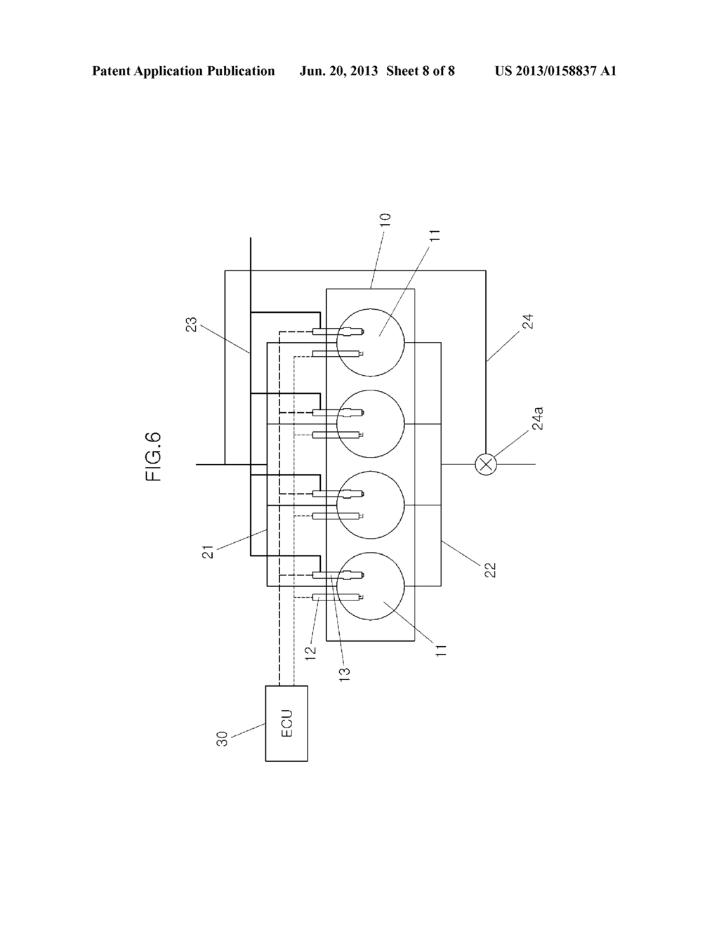 VARIABLE-IGNITION DIESEL-GASOLINE DUAL FUEL POWERED COMBUSTION ENGINE,     SYSTEM, AND METHOD FOR CONTROLLING OF THE SAME - diagram, schematic, and image 09