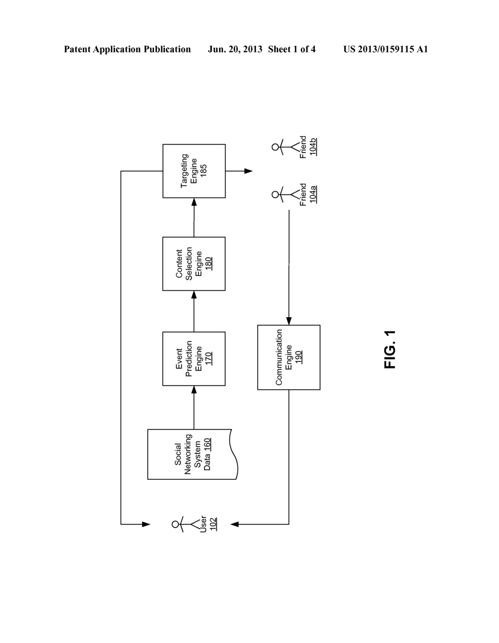 TARGETING ITEMS TO A USER OF A SOCIAL NETWORKING SYSTEM BASED ON A     PREDICTED EVENT FOR THE USER - diagram, schematic, and image 02