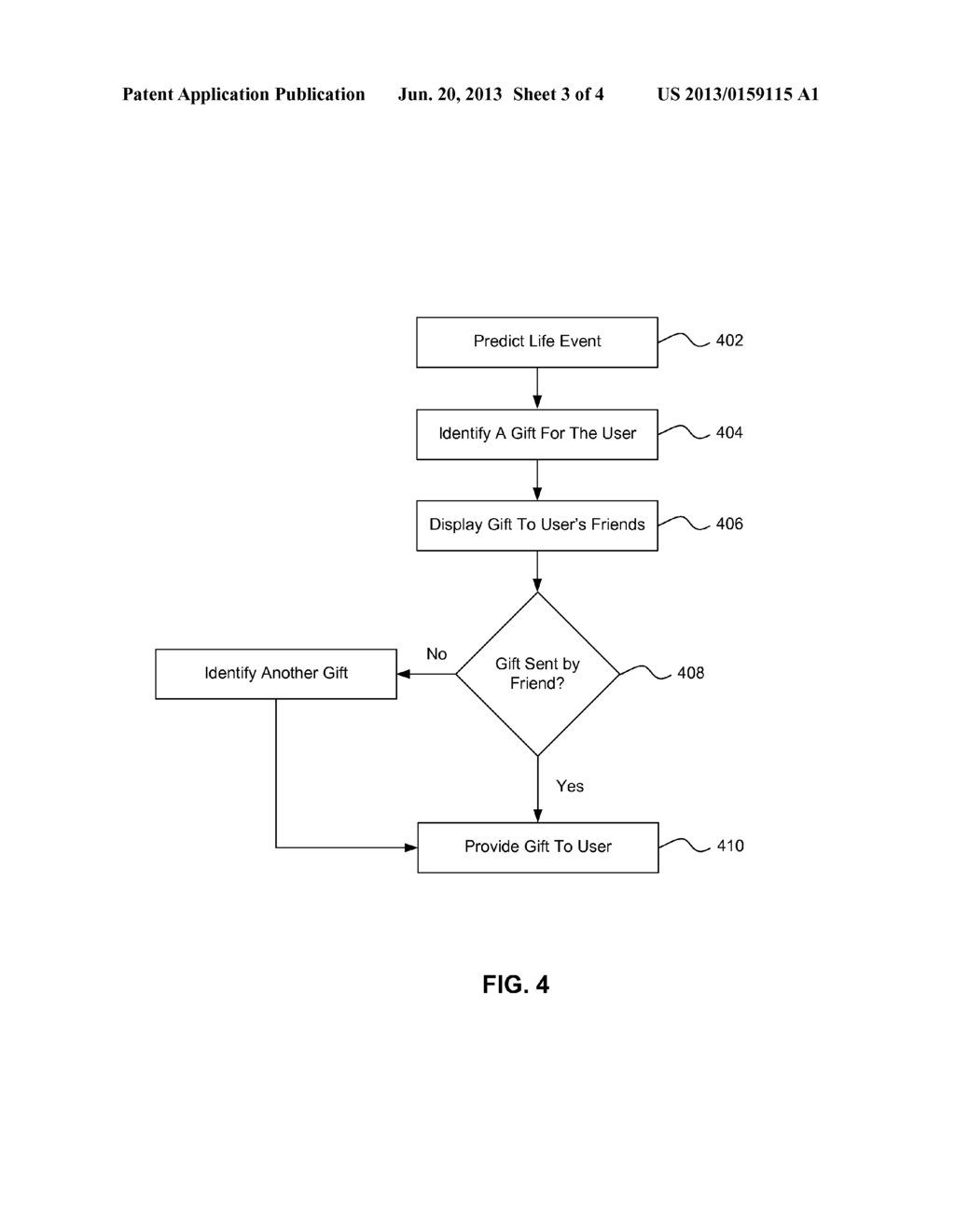 TARGETING ITEMS TO A USER OF A SOCIAL NETWORKING SYSTEM BASED ON A     PREDICTED EVENT FOR THE USER - diagram, schematic, and image 04