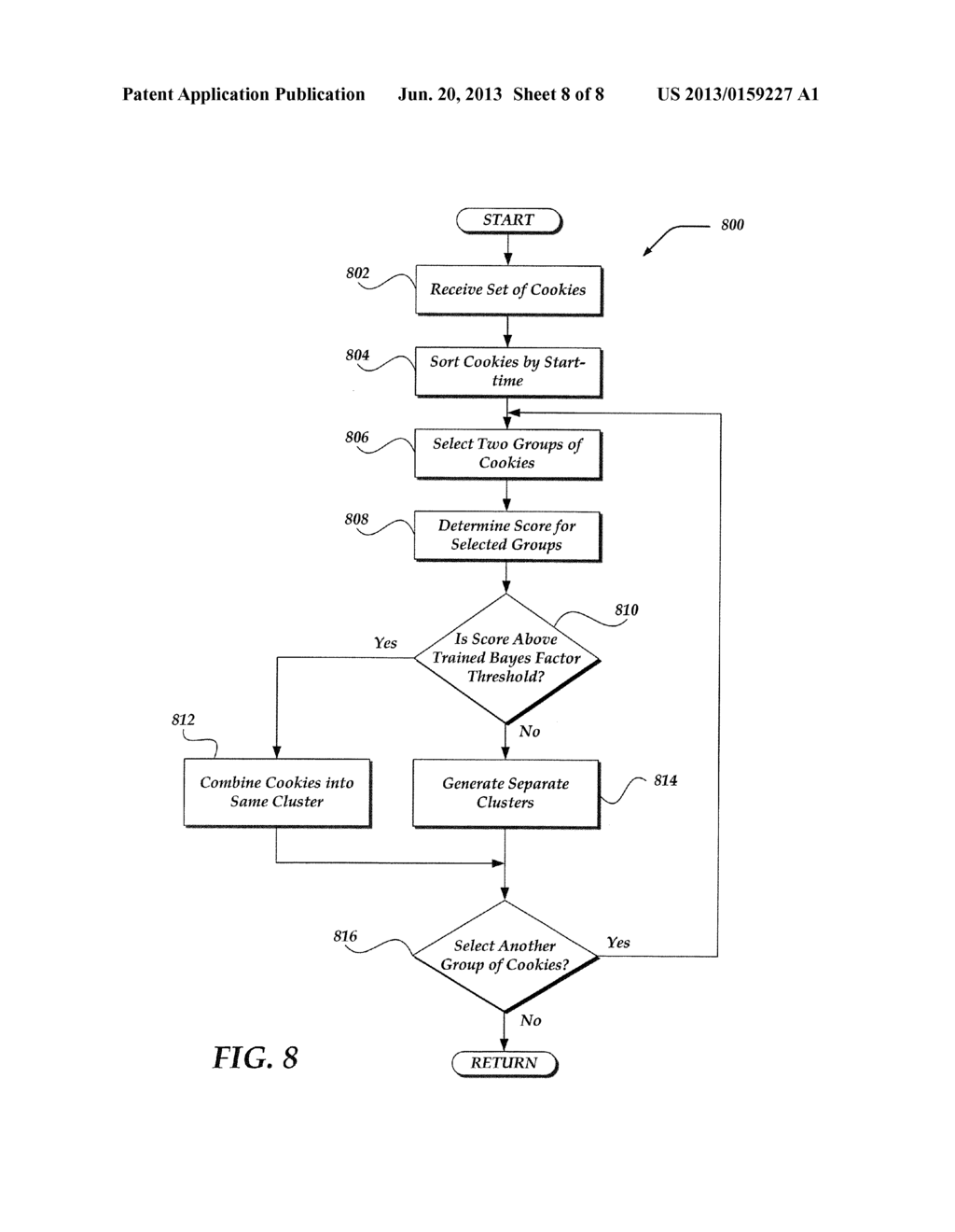 CLUSTERING COOKIES FOR IDENTIFYING UNIQUE MOBILE DEVICES - diagram, schematic, and image 09