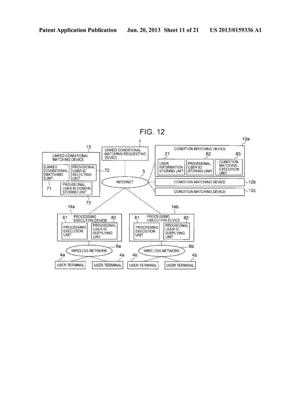 CONDITION MATCHING SYSTEM, LINKED CONDITIONAL MATCHING DEVICE, AND     CONDITION MATCHING PROCESSING METHOD - diagram, schematic, and image 12