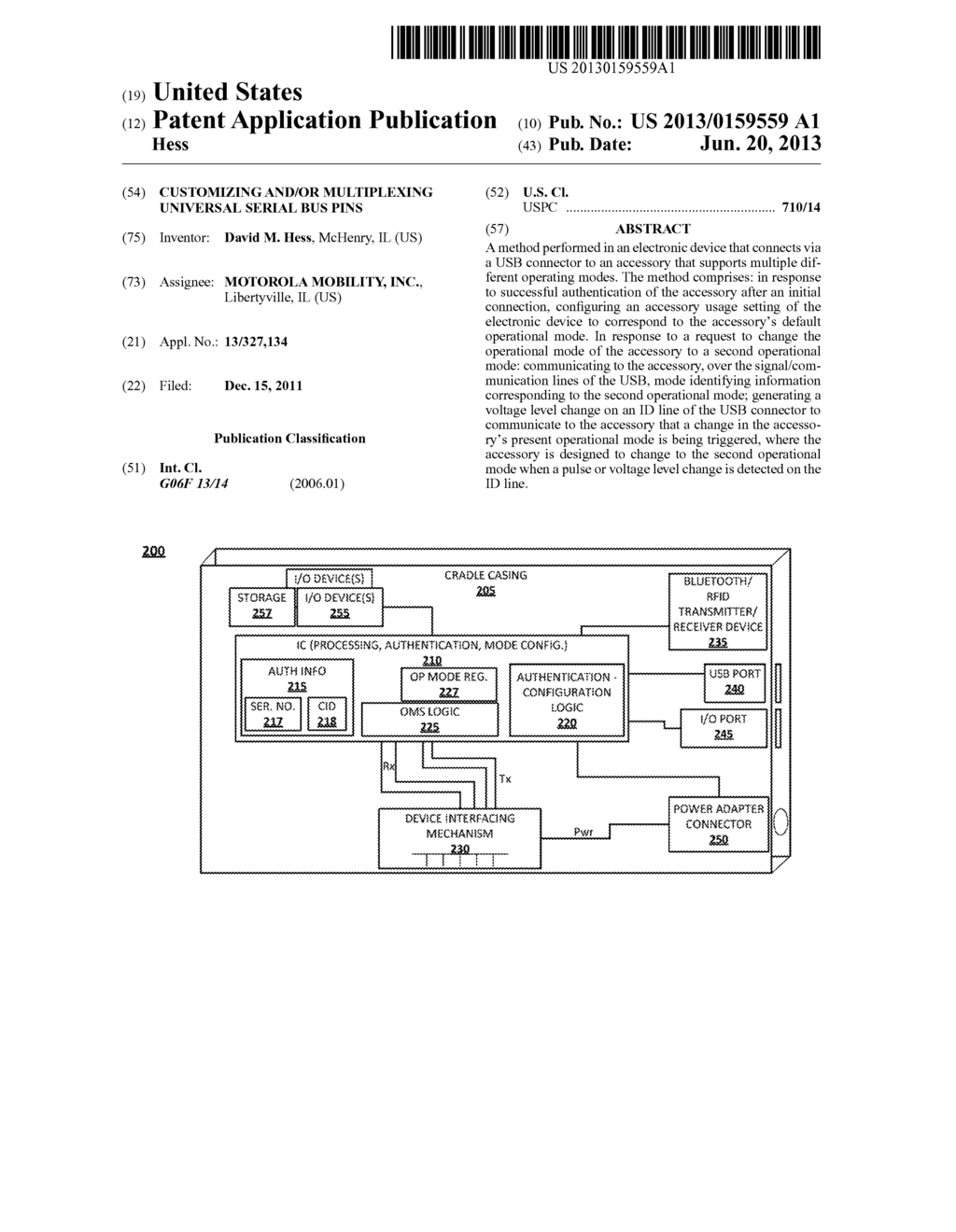 CUSTOMIZING AND/OR MULTIPLEXING UNIVERSAL SERIAL BUS PINS - diagram, schematic, and image 01