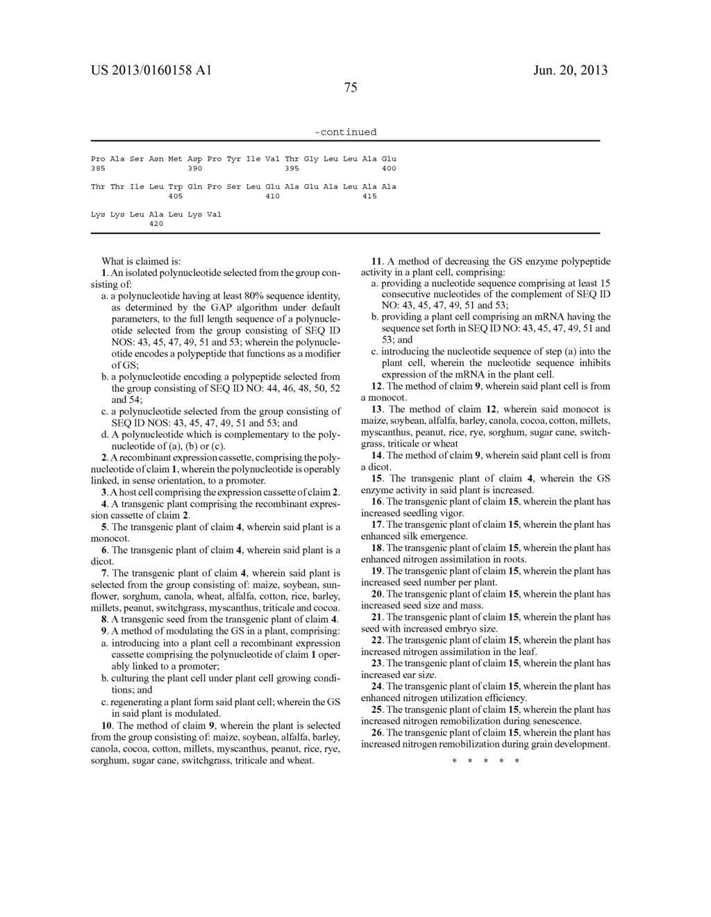 MANIPULATION OF GLUTAMINE SYNTHETASES (GS) TO IMPROVE NITROGEN USE     EFFICIENCY AND GRAIN YIELD IN HIGHER PLANTS - diagram, schematic, and image 98