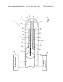 DEVICE AND USE OF THE DEVICE FOR MEASURING THE DENSITY AND/OR THE ELECTRON     TEMPERATURE AND/OR THE COLLISION FREQUENCY OF A PLASMA diagram and image