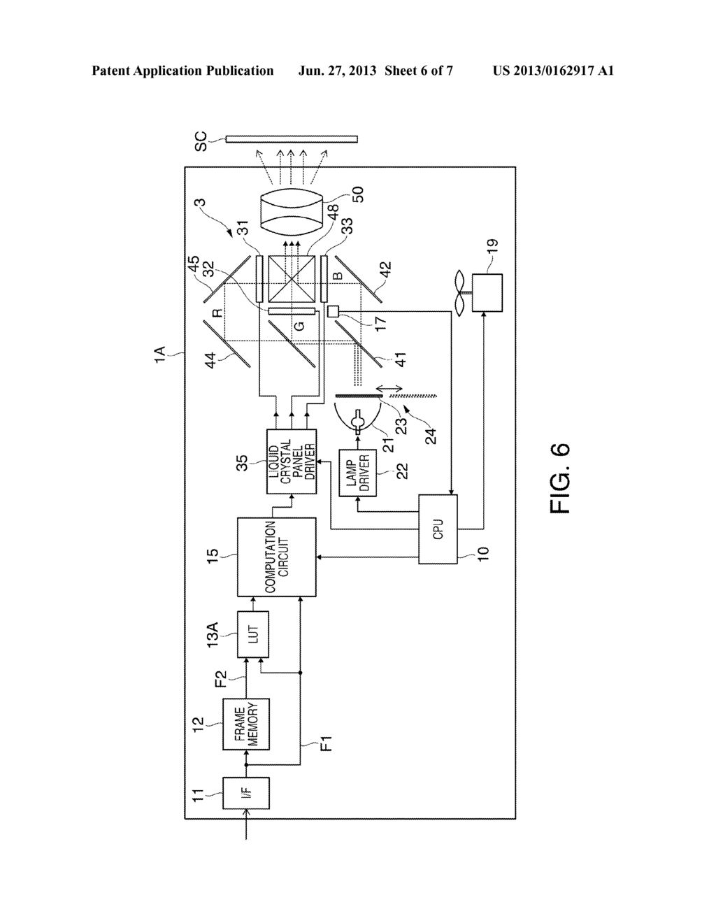 PROJECTOR AND METHOD FOR CONTROLLING PROJECTOR - diagram, schematic, and image 07