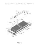 ELECTRONIC DEVICE WITH CABLE PROTECTING STRUCTURE diagram and image