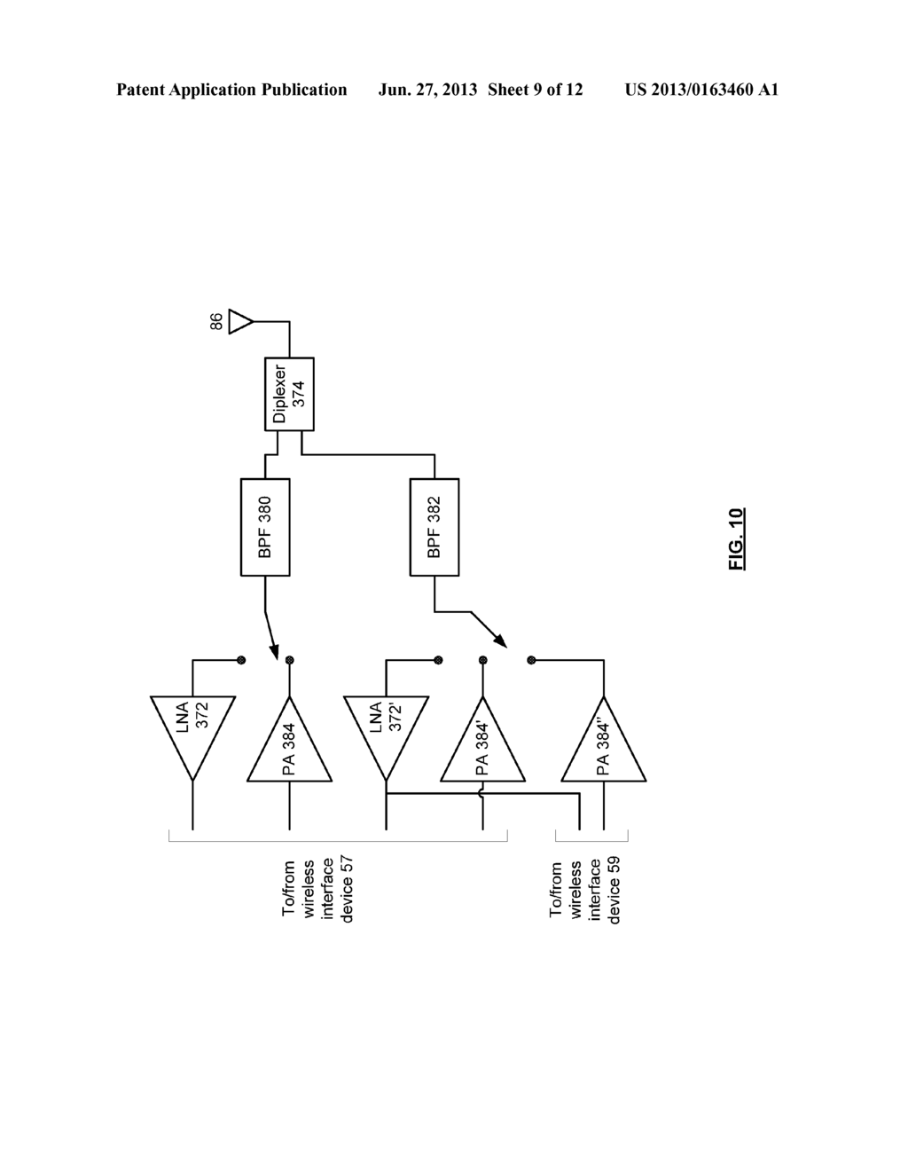 COOPERATIVE TRANSCEIVING BETWEEN WIRELESS INTERFACE DEVICES OF A HOST     DEVICE - diagram, schematic, and image 10