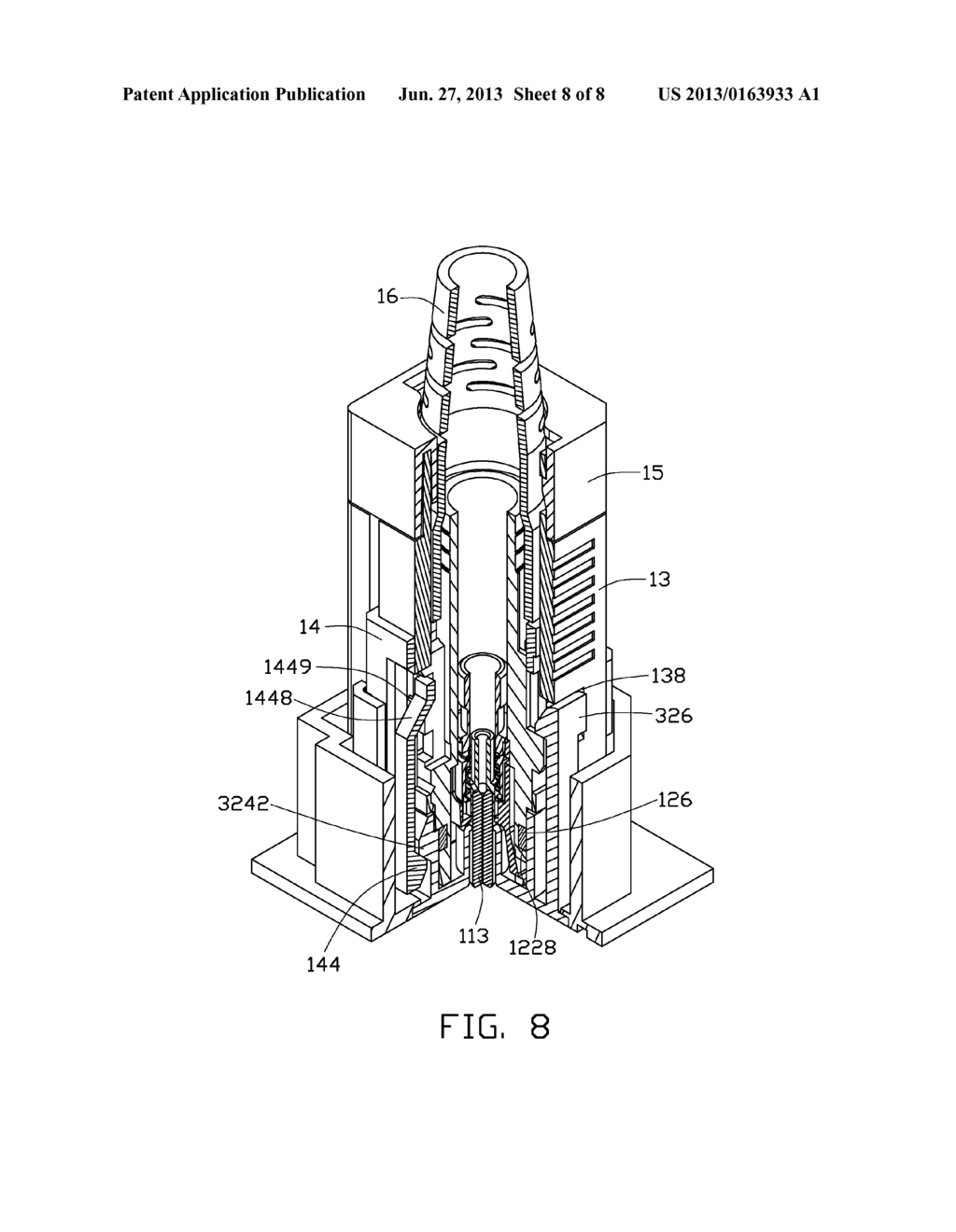 OPTICAL FIBER CONNECTOR, OPTICAL FIBER ADAPTER, AND ASSEMBLY THEREWITH - diagram, schematic, and image 09