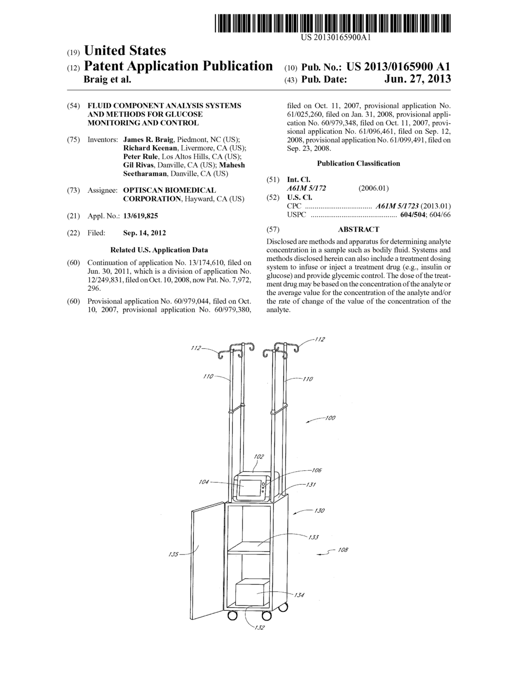 FLUID COMPONENT ANALYSIS SYSTEMS AND METHODS FOR GLUCOSE MONITORING AND     CONTROL - diagram, schematic, and image 01