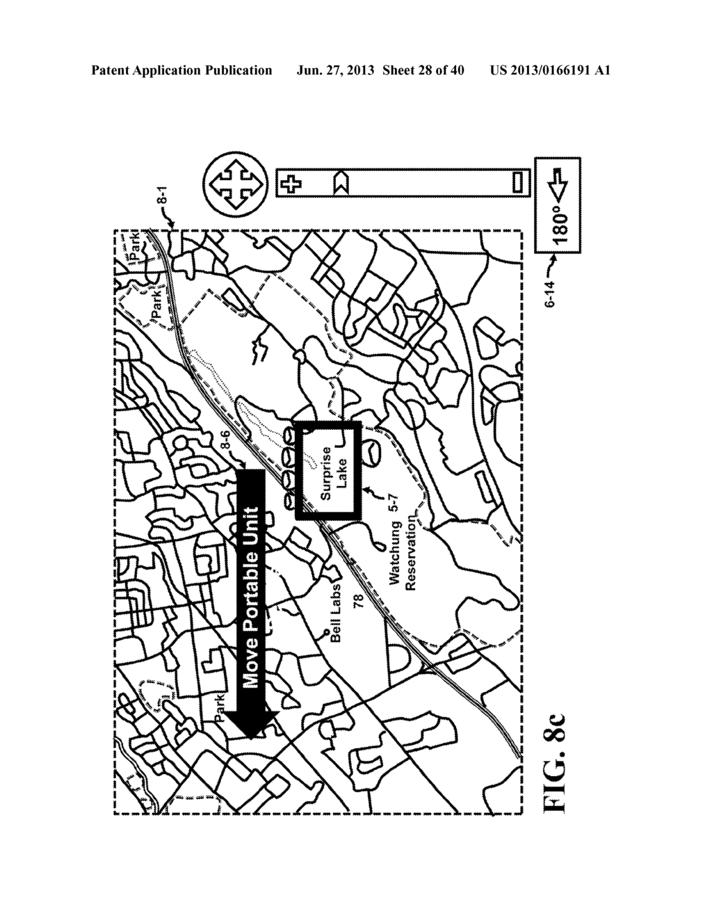 Method and Apparatus of Physically Moving a Portable Unit to View an Image     of a Stationary Map - diagram, schematic, and image 29