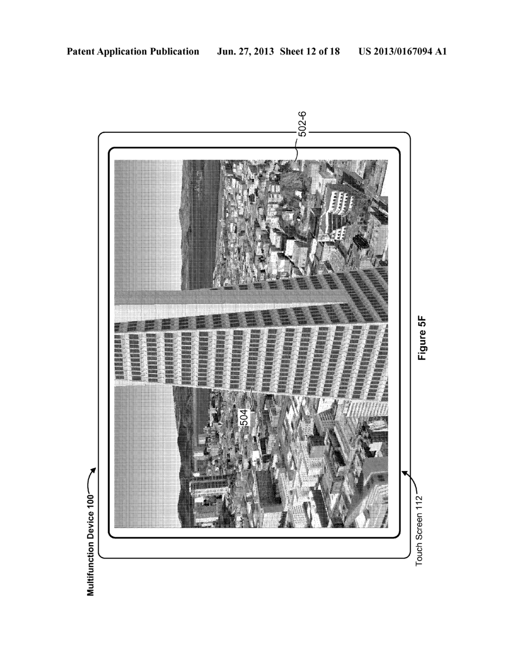 Device, Method, and Graphical User Interface for Selection of Views in a     Three-Dimensional Map Based on Gesture Inputs - diagram, schematic, and image 13