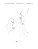 SHOWER CURTAIN FASTENER WITH INTEGRAL HOOK diagram and image