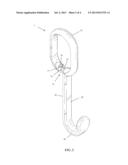 SHOWER CURTAIN FASTENER WITH INTEGRAL HOOK diagram and image