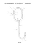 SHOWER CURTAIN FASTENER WITH INTEGRAL HOOK diagram and image