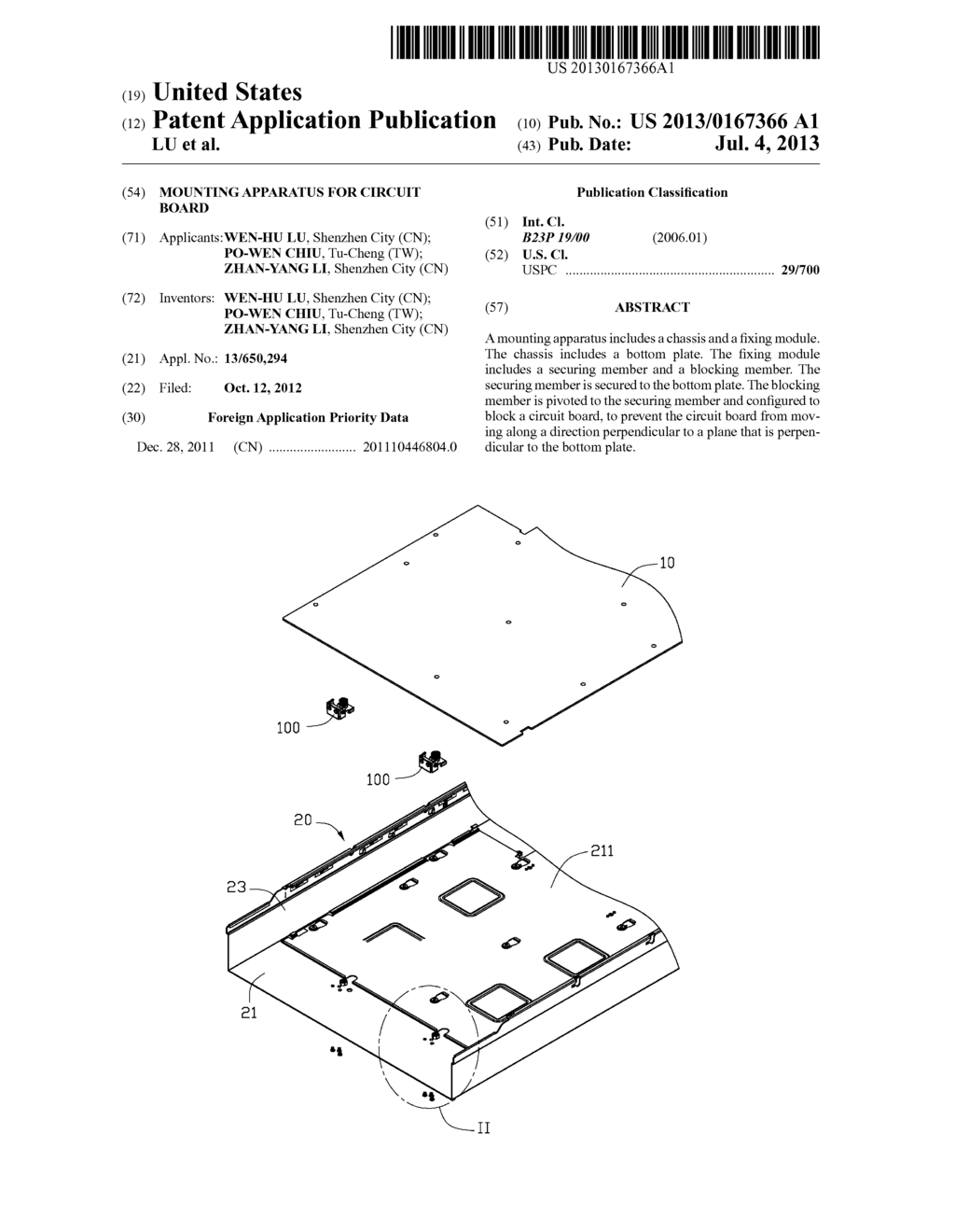 MOUNTING APPARATUS FOR CIRCUIT BOARD - diagram, schematic, and image 01