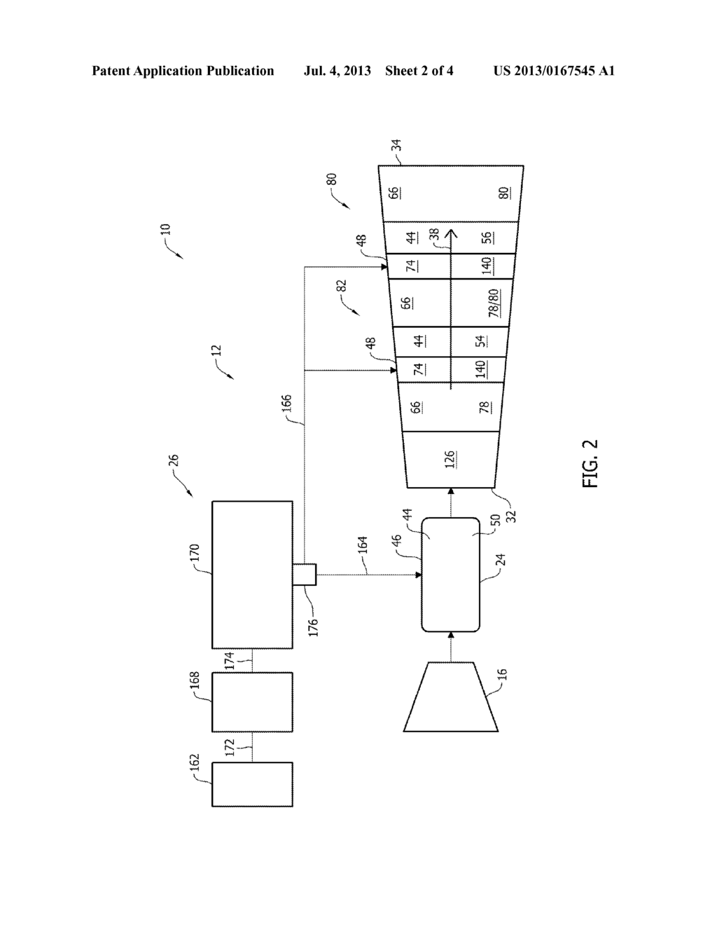 COMBUSTOR SYSTEM FOR USE IN TURBINE ENGINES AND METHODS OF OPERATING A     TURBINE ENGINE - diagram, schematic, and image 03