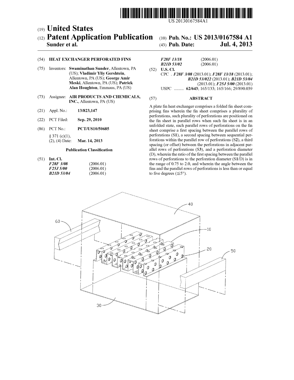 HEAT EXCHANGER PERFORATED FINS - diagram, schematic, and image 01