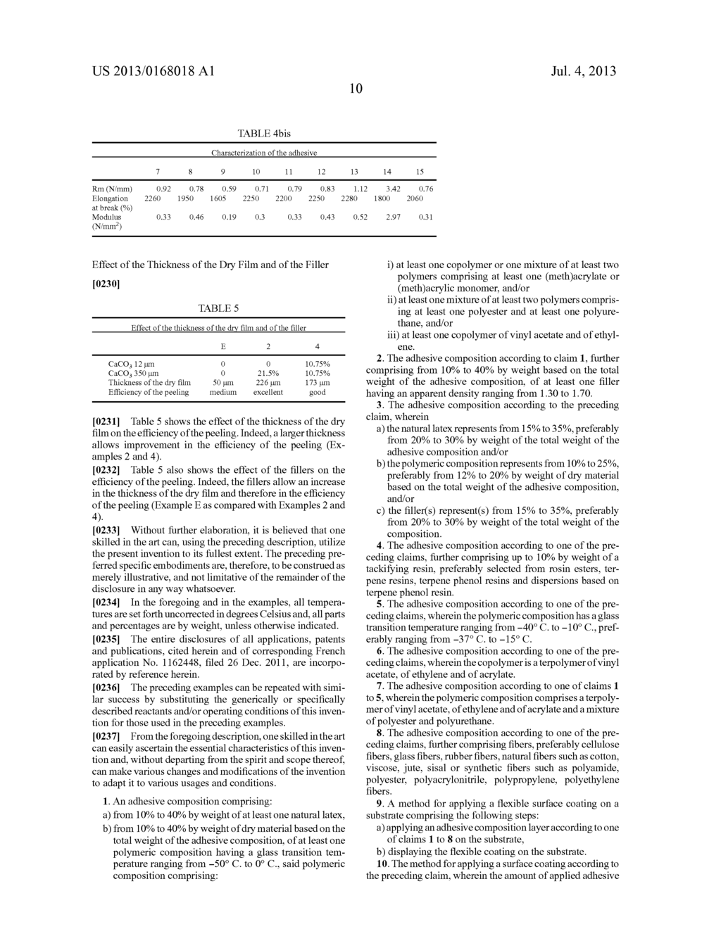 PEELABLE ADHESIVE COMPOSITION - diagram, schematic, and image 15