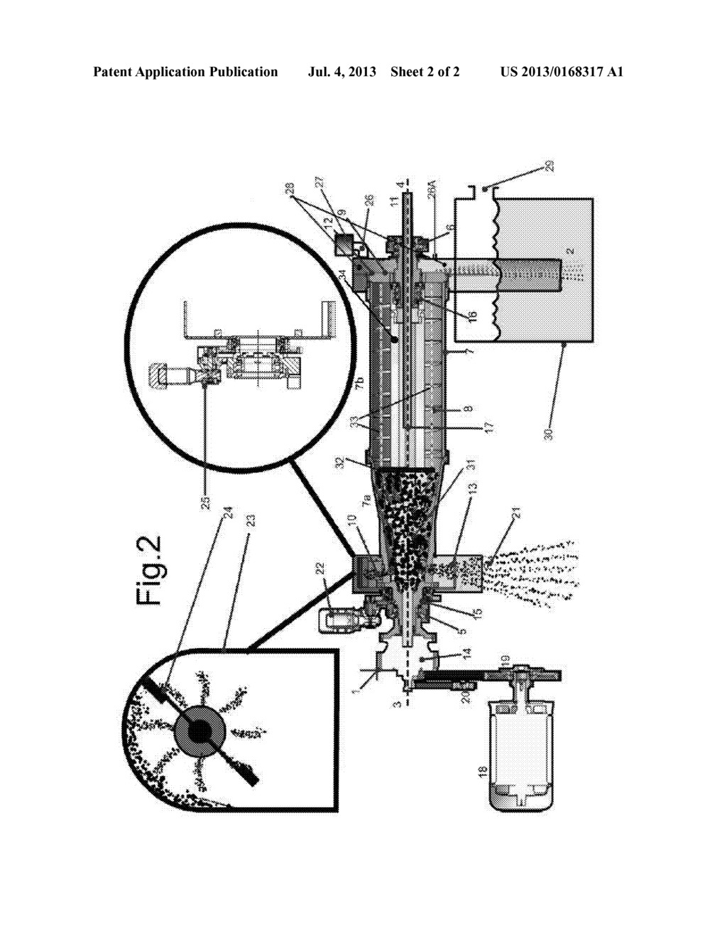 METHOD AND APPARATUS FOR REMOVAL OF TARS, RESINS, CHARS OR VOLATILES FROM     A  LIQUID - diagram, schematic, and image 03