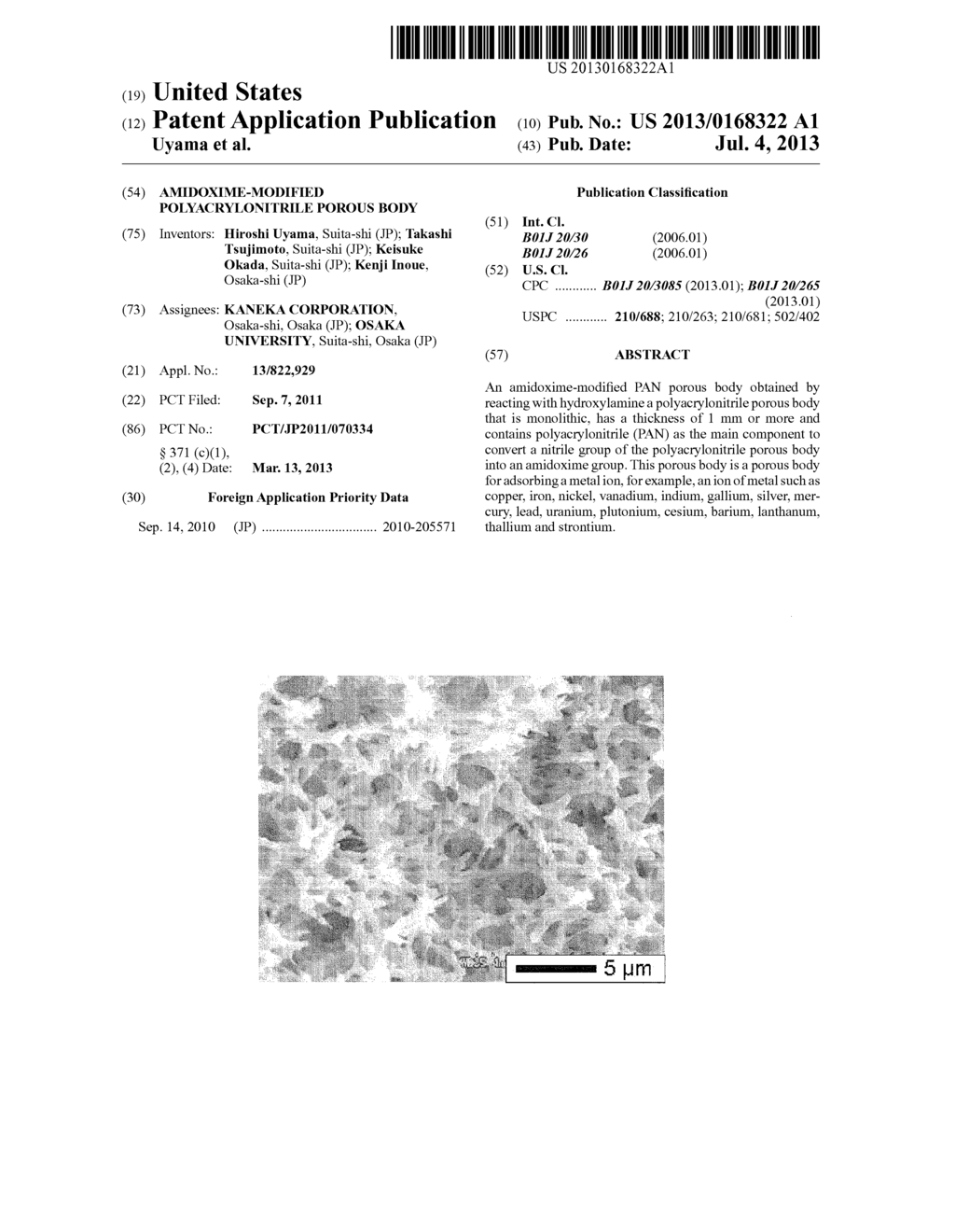 AMIDOXIME-MODIFIED POLYACRYLONITRILE POROUS BODY - diagram, schematic, and image 01