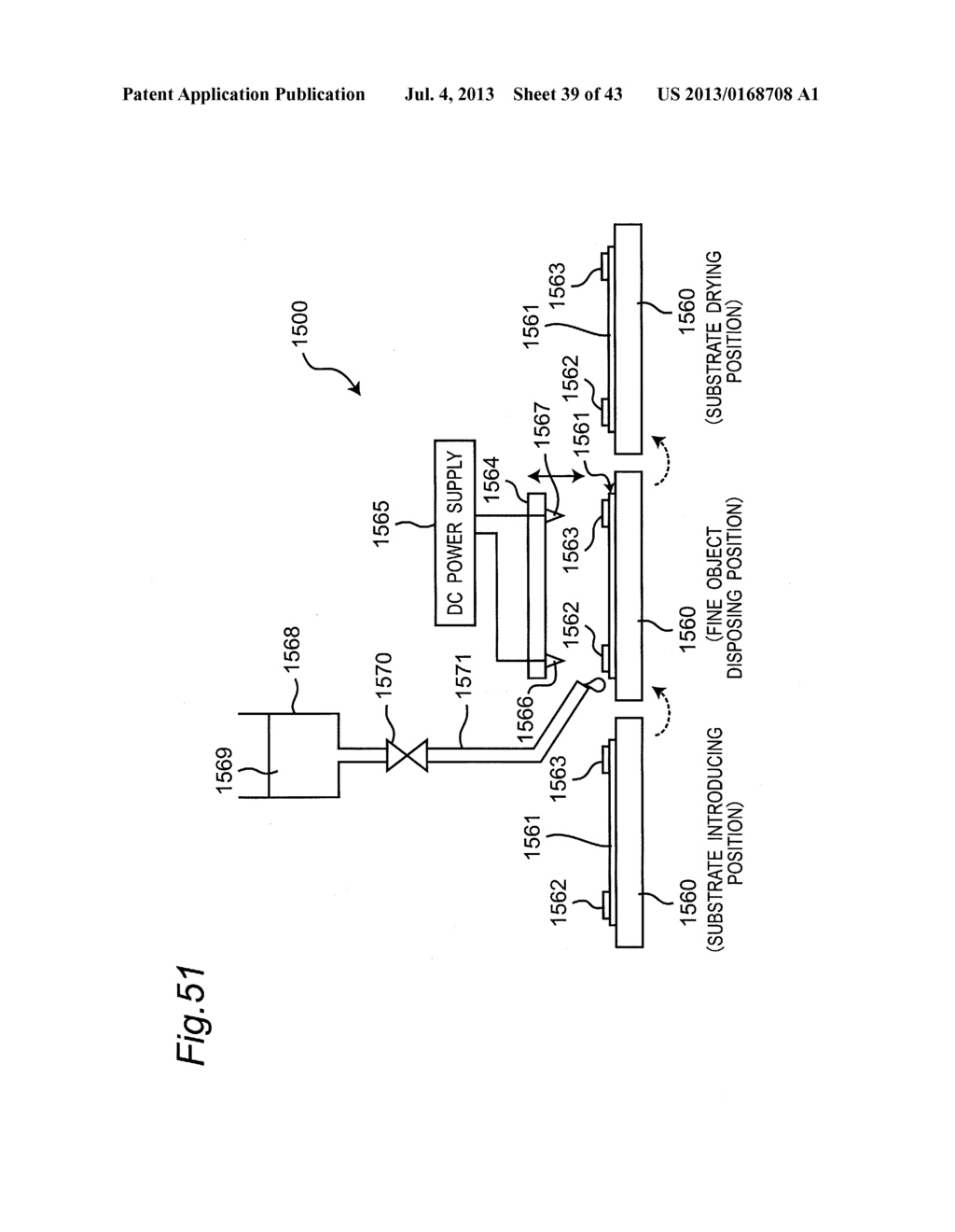 METHOD FOR DISPOSING FINE OBJECTS, APPARATUS FOR ARRANGING FINE OBJECTS,     ILLUMINATING APPARATUS AND DISPLAY APPARATUS - diagram, schematic, and image 40