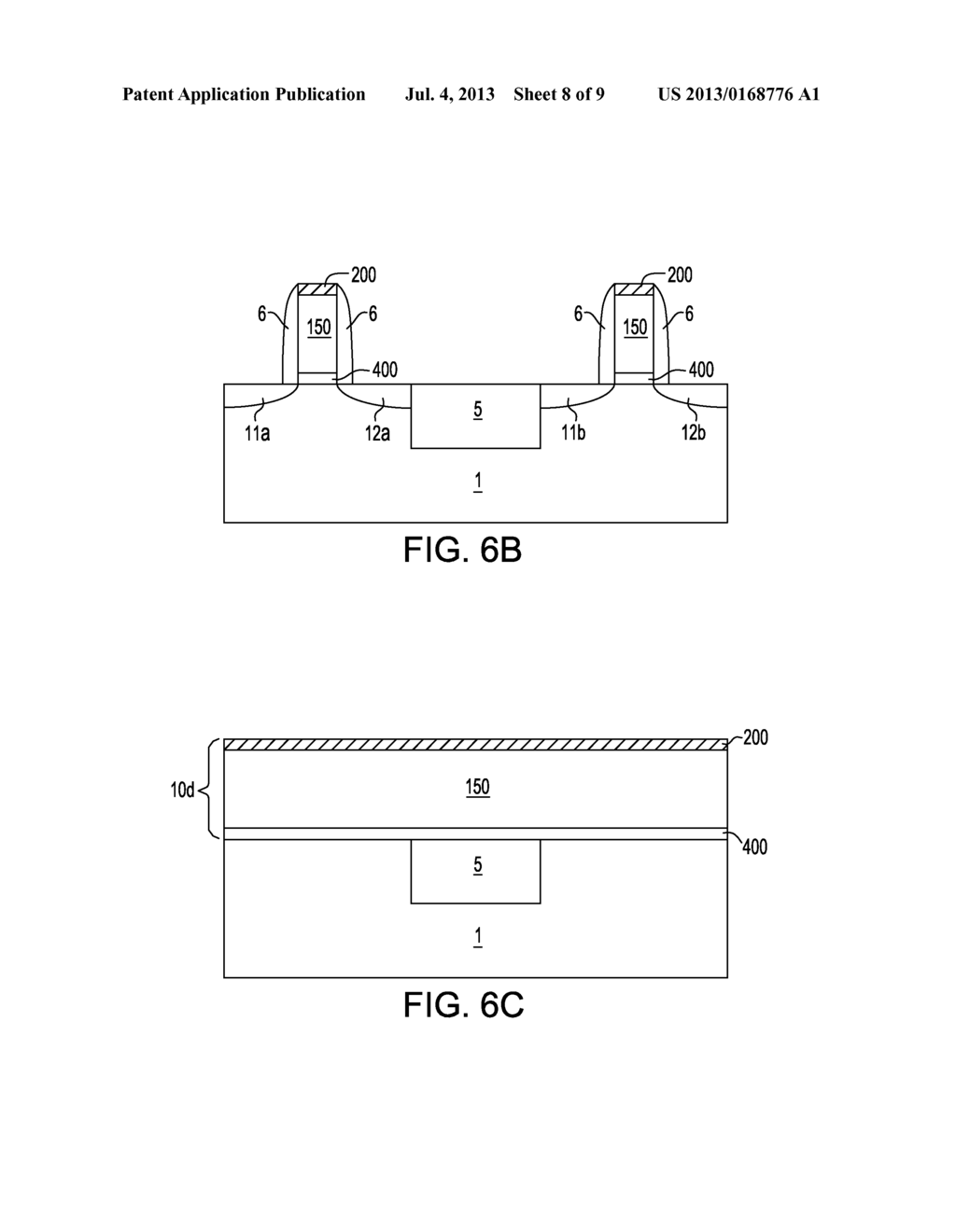 Complementary Metal Oxide Semiconductor (CMOS) Device Having Gate     Structures Connected By A Metal Gate Conductor - diagram, schematic, and image 09