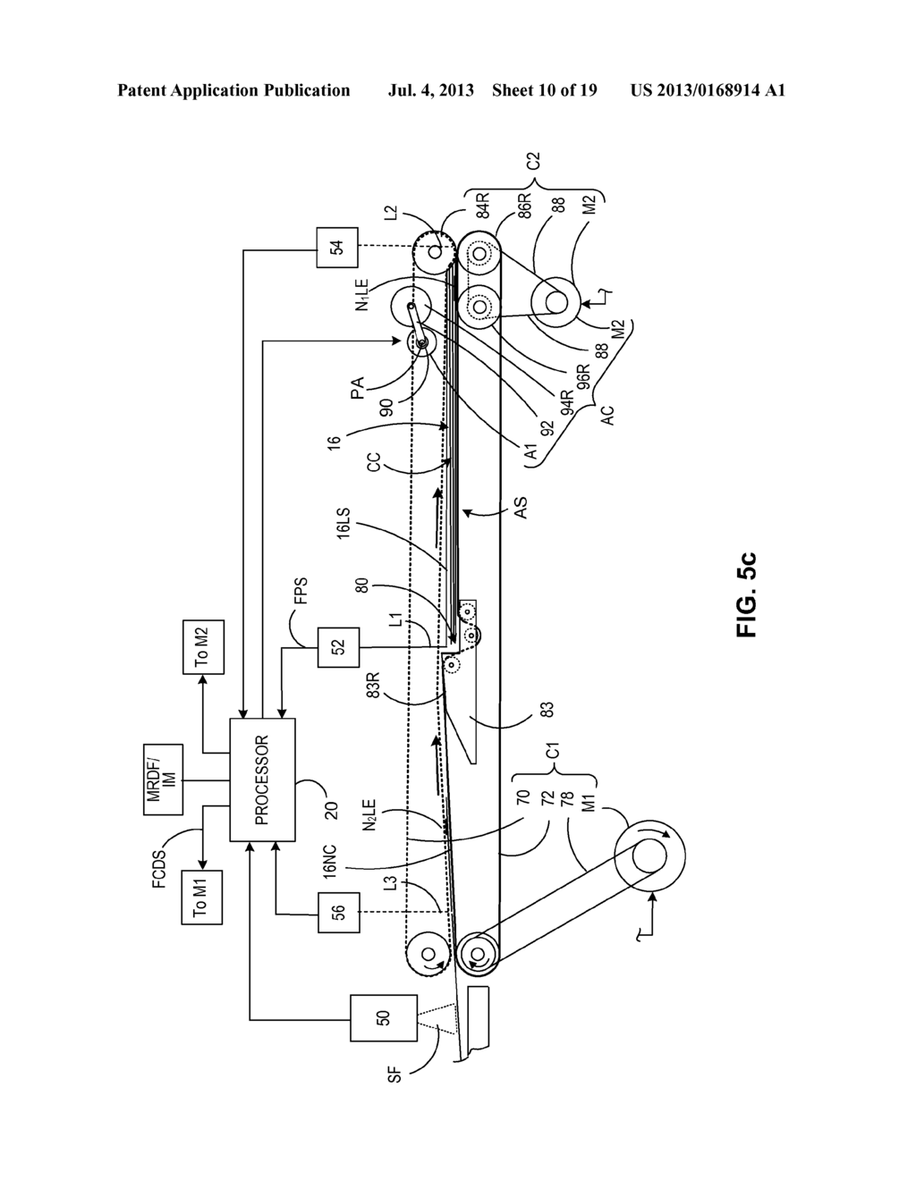 SYSTEM AND METHOD FOR MINIMIZING THE CONVEYANCE FEED PATH OF A SHEET     MATERIAL HANDLING SYSTEM - diagram, schematic, and image 11