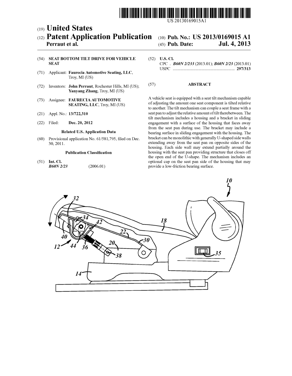 SEAT BOTTOM TILT DRIVE FOR VEHICLE SEAT - diagram, schematic, and image 01