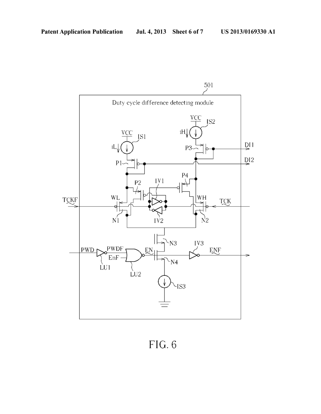 DUTY CYCLE CONTROLLING CIRCUIT, DUTY CYCLE ADJUSTING CELL, AND DUTYCYCLE     DETECTING CIRCUIT - diagram, schematic, and image 07