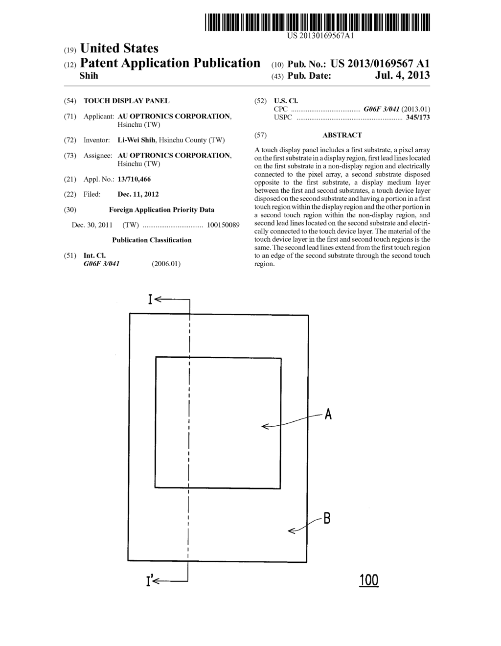 TOUCH DISPLAY PANEL - diagram, schematic, and image 01