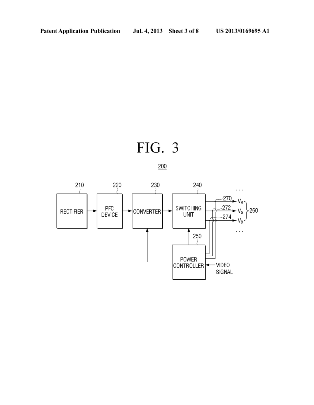 POWER SUPPLY DEVICE, DISPLAY APPARATUS HAVING THE SAME, AND POWER SUPPLY     METHOD - diagram, schematic, and image 04