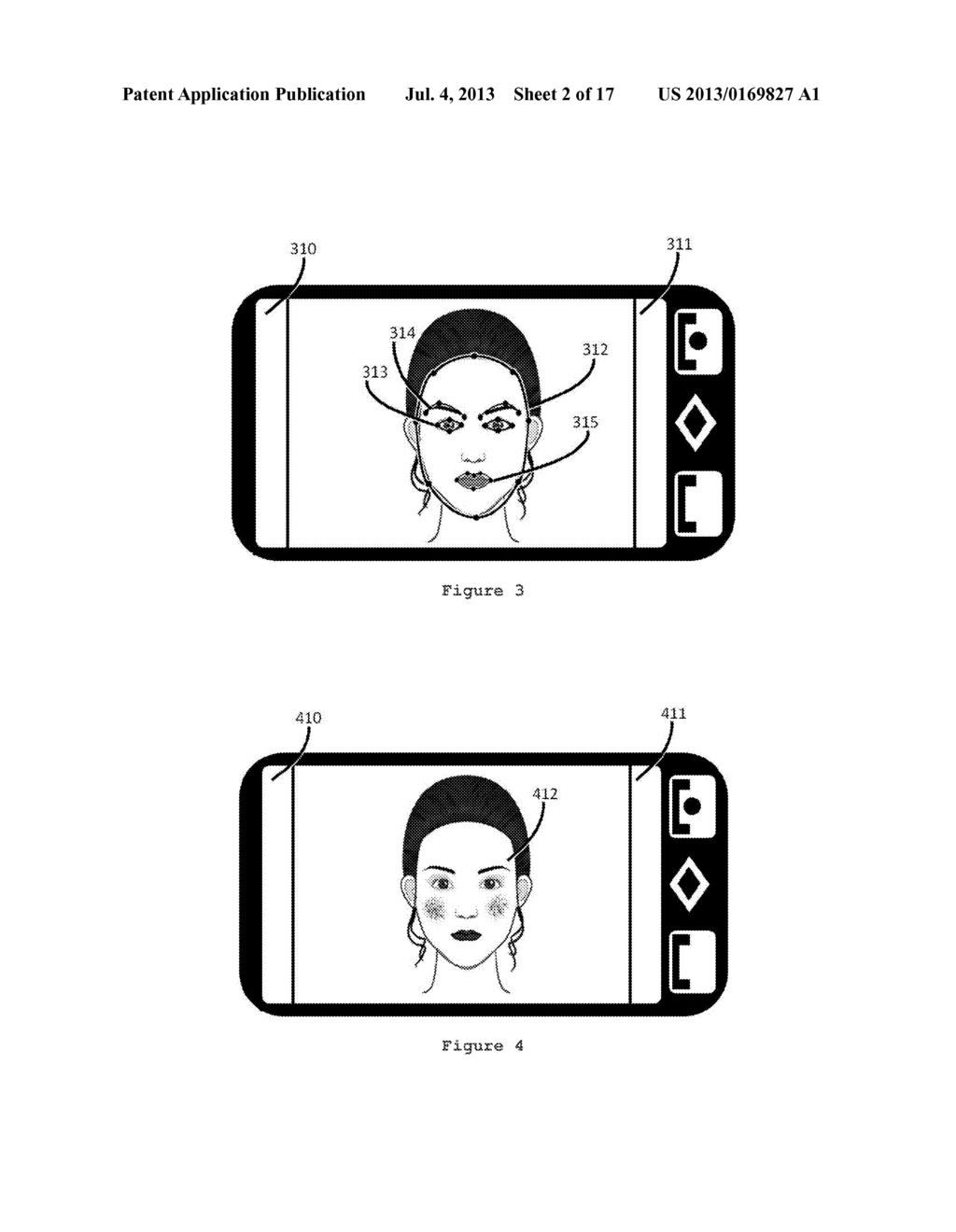 METHOD AND SYSTEM FOR MAKE-UP SIMULATION ON PORTABLE DEVICES HAVING     DIGITAL CAMERAS - diagram, schematic, and image 03