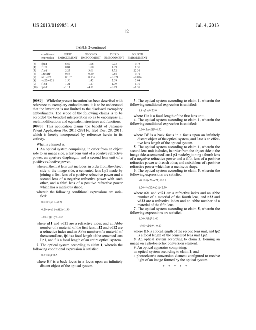 OPTICAL SYSTEM AND OPTICAL APPARATUS HAVING THE SAME - diagram, schematic, and image 18