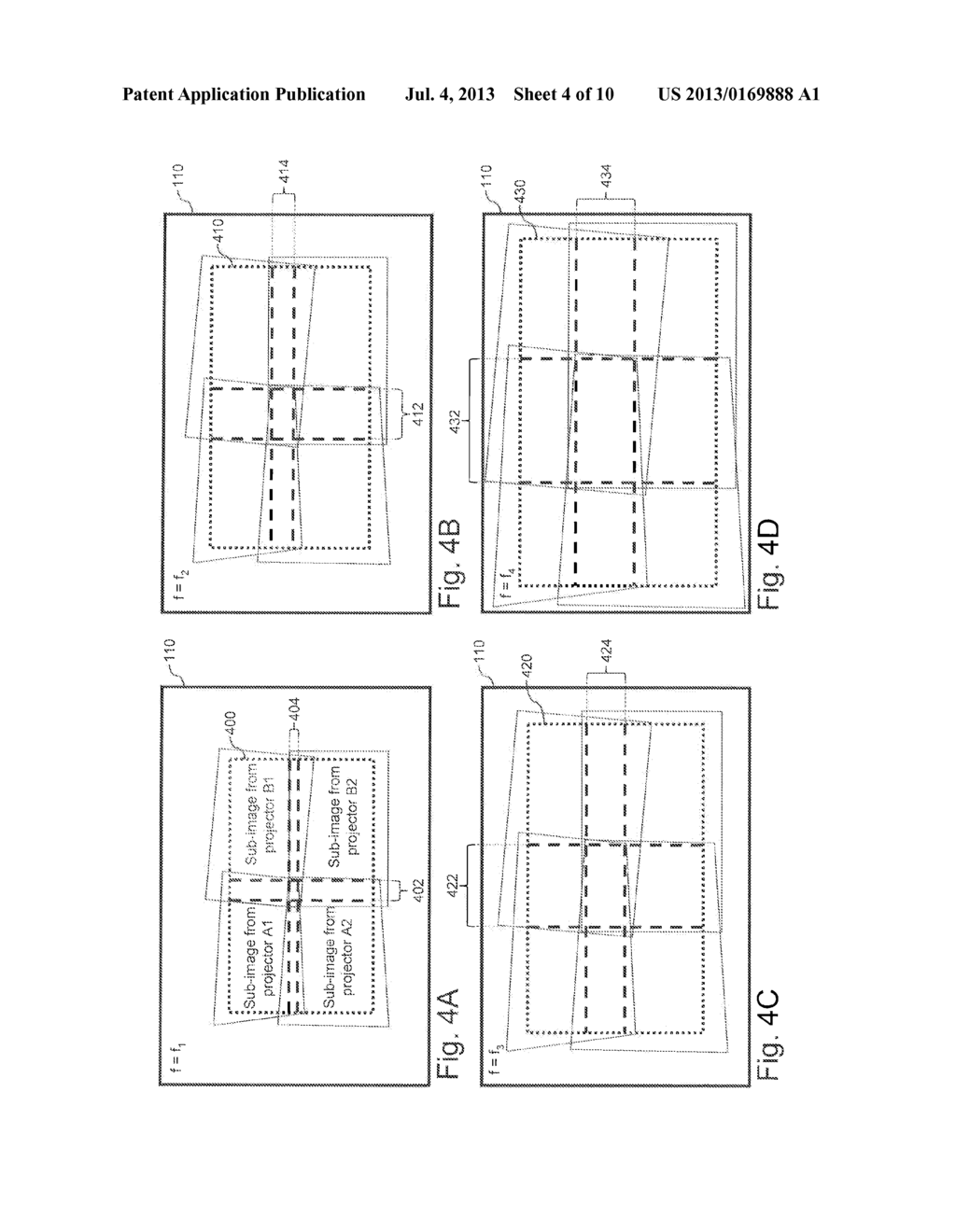 METHOD AND DEVICE FOR CONTROLLING A VIDEO PROJECTOR IN A VIDEO PROJECTION     SYSTEM COMPRISING MULTIPLE VIDEO PROJECTORS - diagram, schematic, and image 05