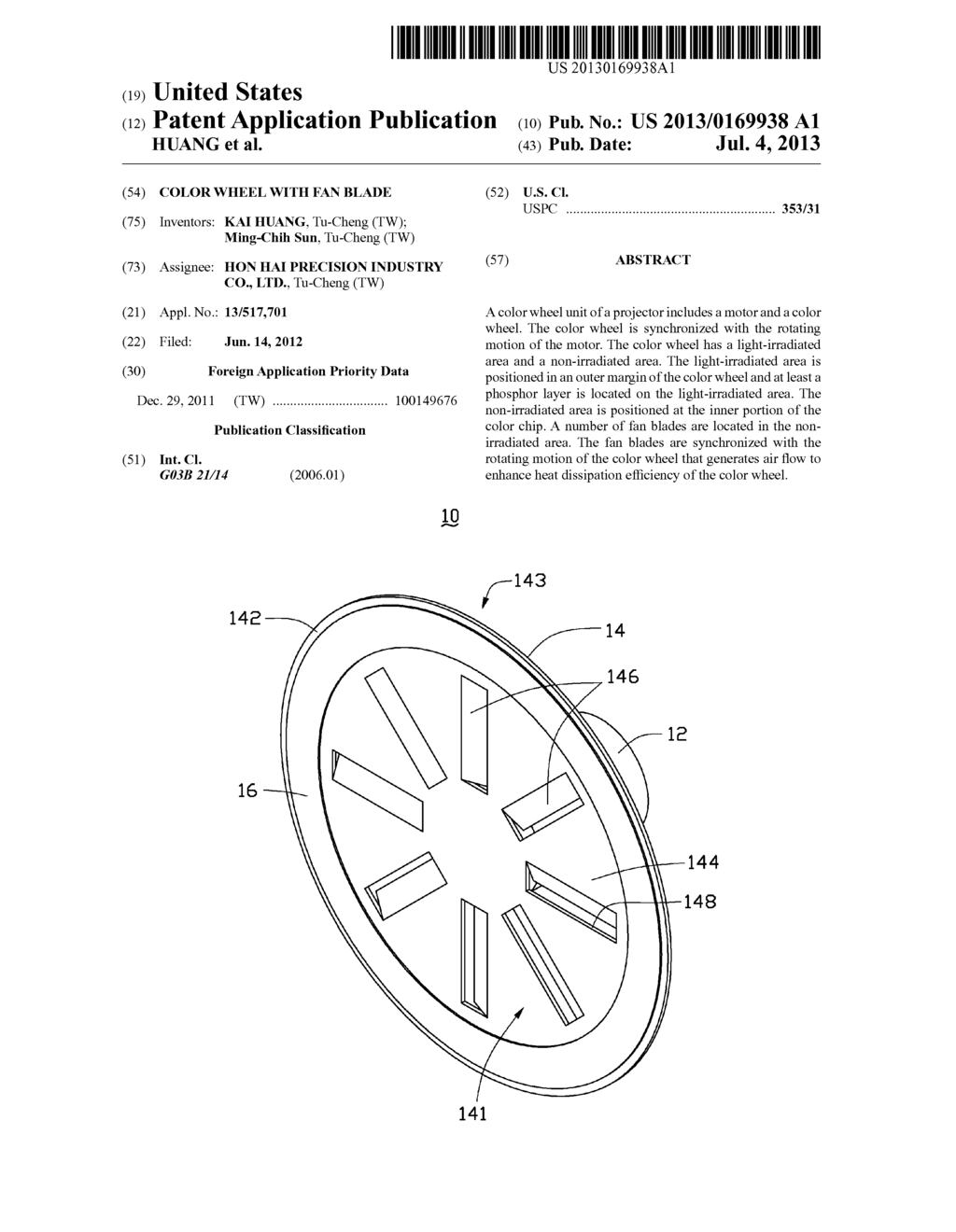 COLOR WHEEL WITH FAN BLADE - diagram, schematic, and image 01