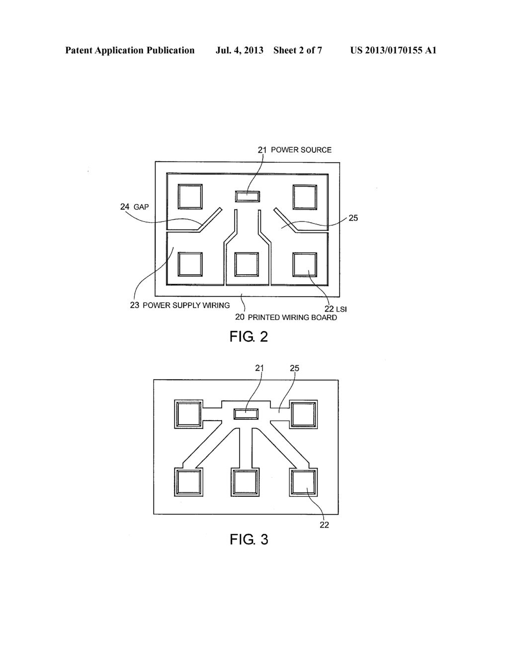 PRINTED WIRING BOARD, AND METHOD OF SUPPLYING POWER AND FORMING WIRING FOR     PRINTED WIRING BOARD - diagram, schematic, and image 03