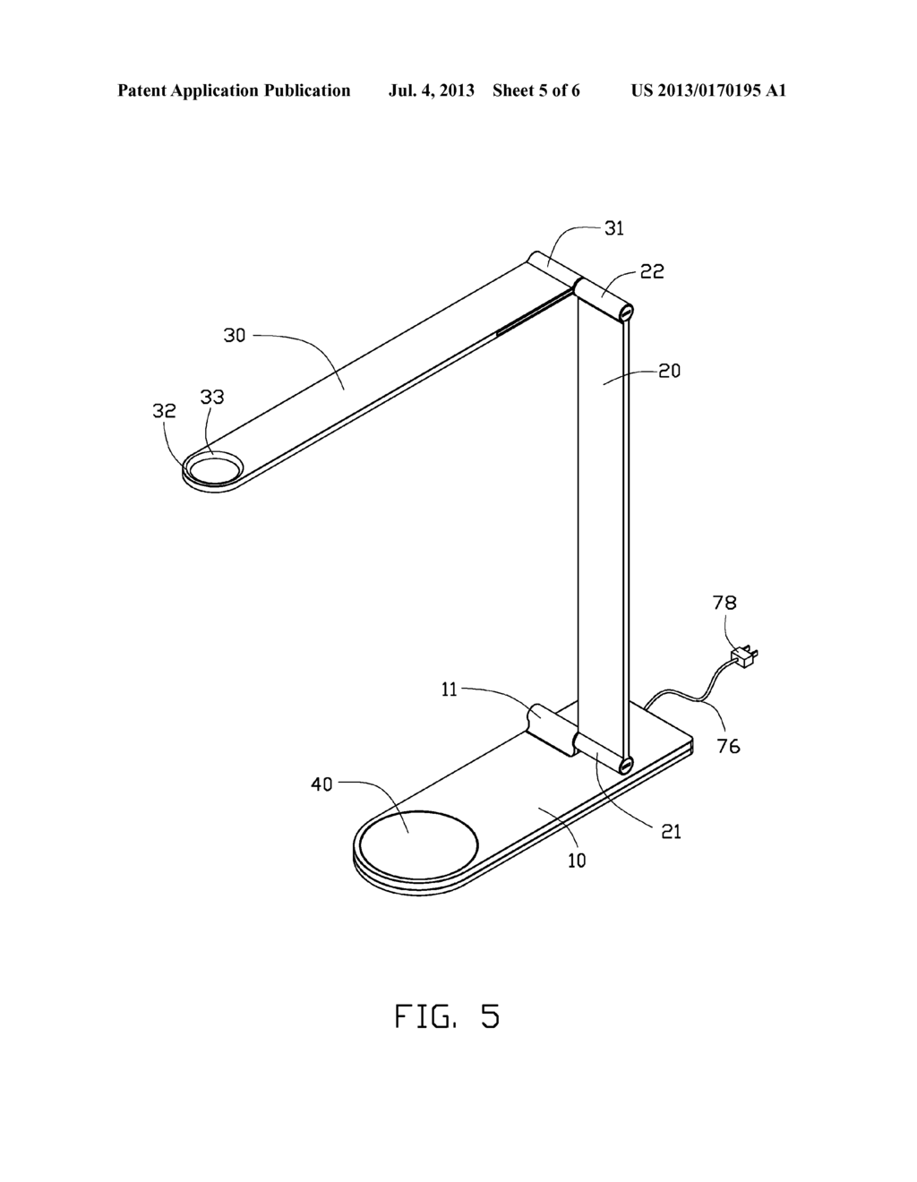 FOLDABLE LED TABLE LAMP - diagram, schematic, and image 06