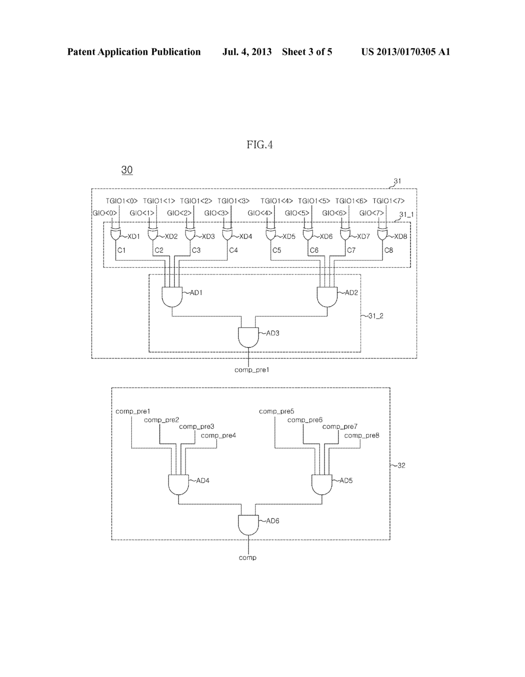 PARALLEL TEST CIRCUIT AND METHOD OF SEMICONDUCTOR MEMORY APPARATUS - diagram, schematic, and image 04