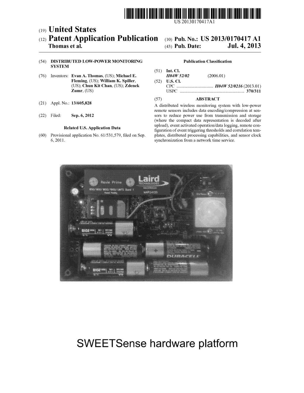 Distributed low-power monitoring system - diagram, schematic, and image 01