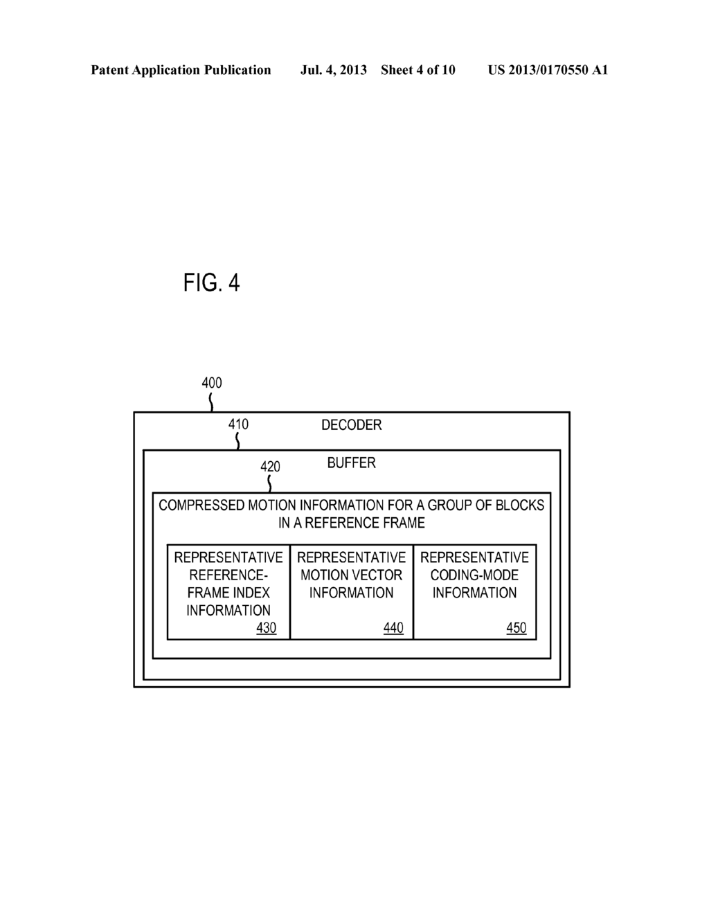 REPRESENTATIVE MOTION INFORMATION FOR TEMPORAL MOTION PREDICTION IN VIDEO     ENCODING AND DECODING - diagram, schematic, and image 05